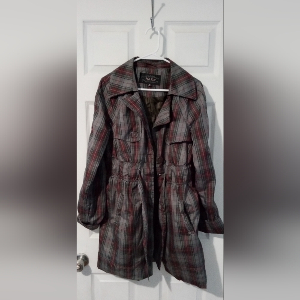 Plaid Button-Up Jacket
